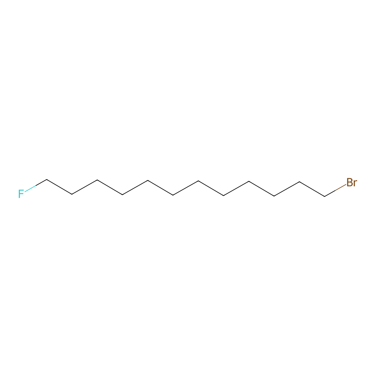 Dodecane, 1-bromo-12-fluoro- molecular structure, CAS 353-29-7