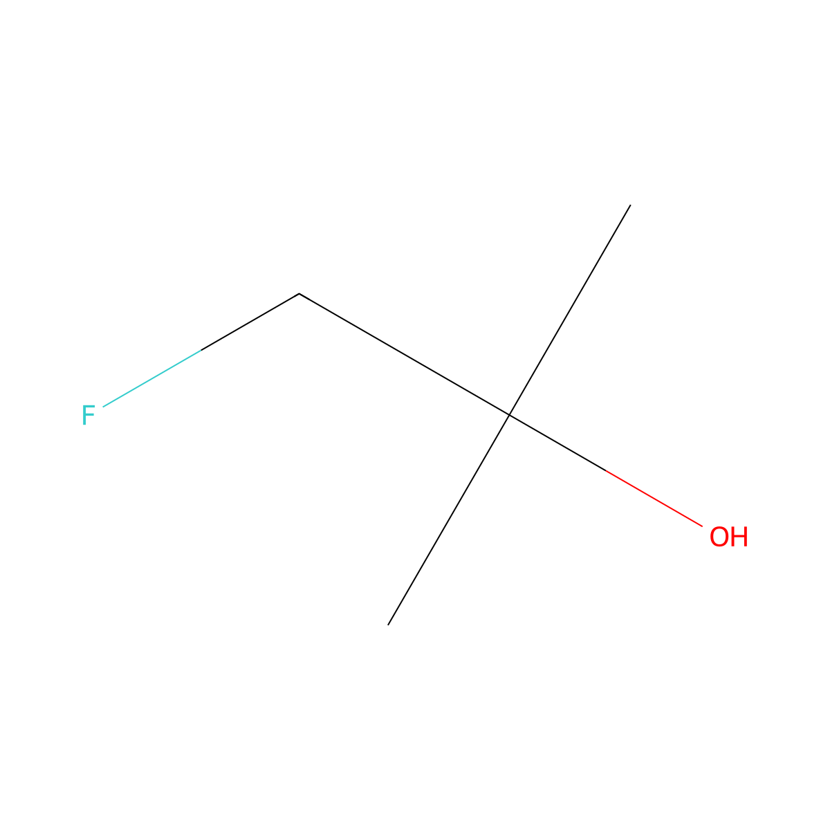 1-Fluoro-2-methylpropan-2-ol molecular structure, CAS 353-80-0