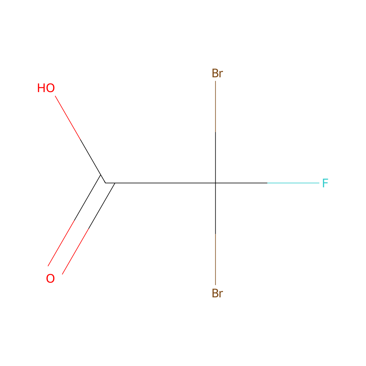 Dibromofluoroacetic acid molecular structure, CAS 353-99-1