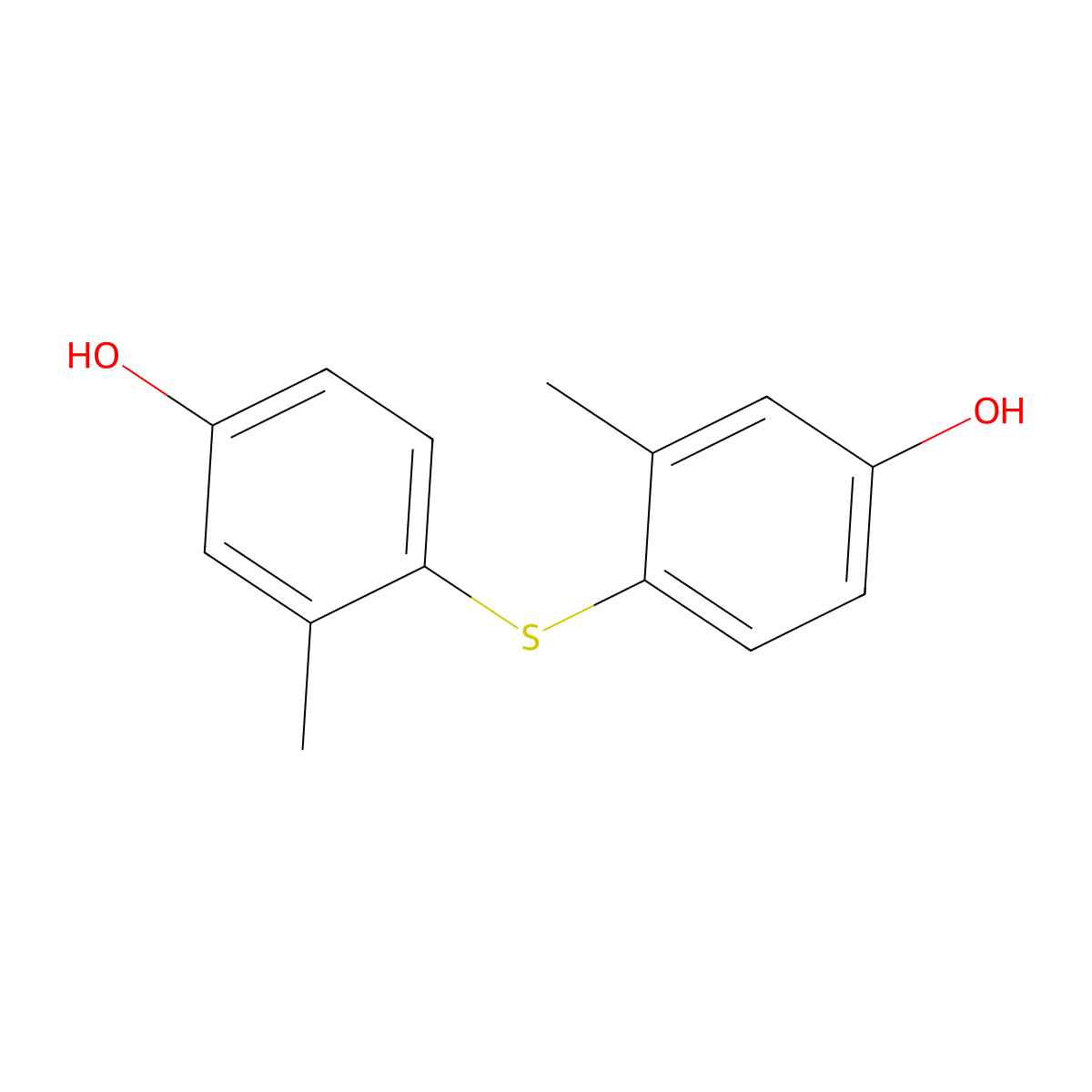 4,4'-Thiobis(3-Methylphenol) molecular structure, CAS 3530-35-6
