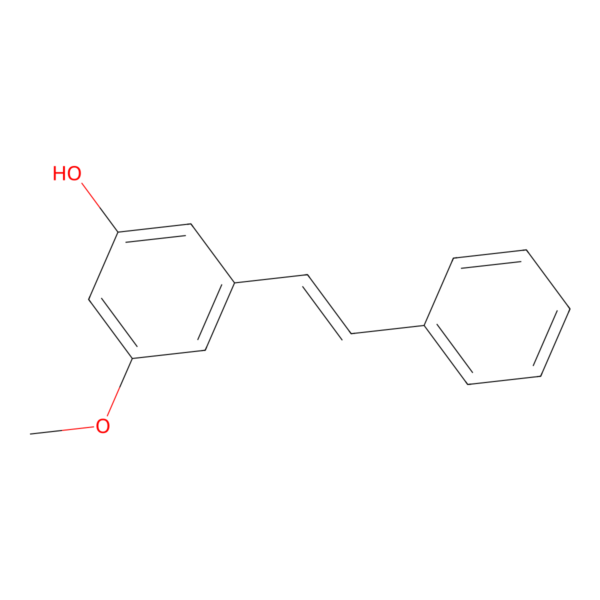 Pinosylvin monomethyl ether molecular structure, CAS 35302-70-6