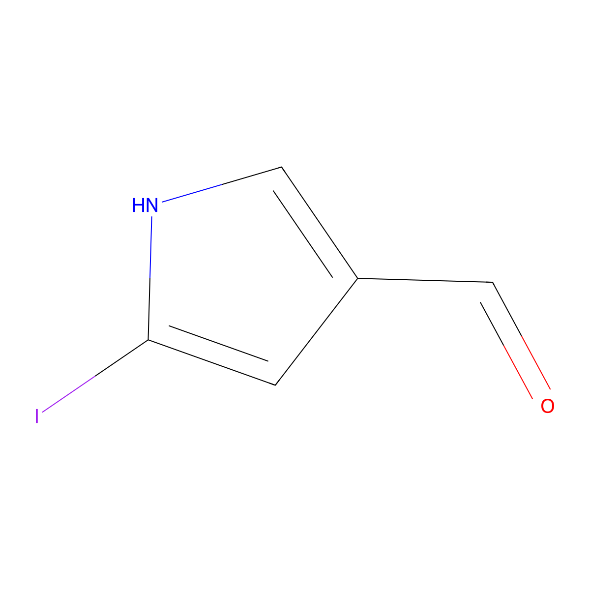 5-Iodo-1H-pyrrole-3-carbaldehyde molecular structure, CAS 35302-91-1