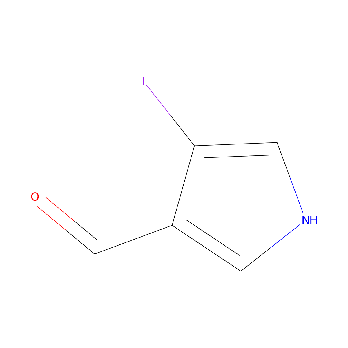 4-Iodo-1H-pyrrole-3-carbaldehyde molecular structure, CAS 35302-93-3