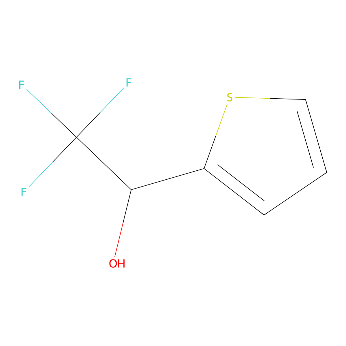 2,2,2-Trifluoro-1-(thiophen-2-yl)ethan-1-ol molecular structure, CAS 35304-68-8