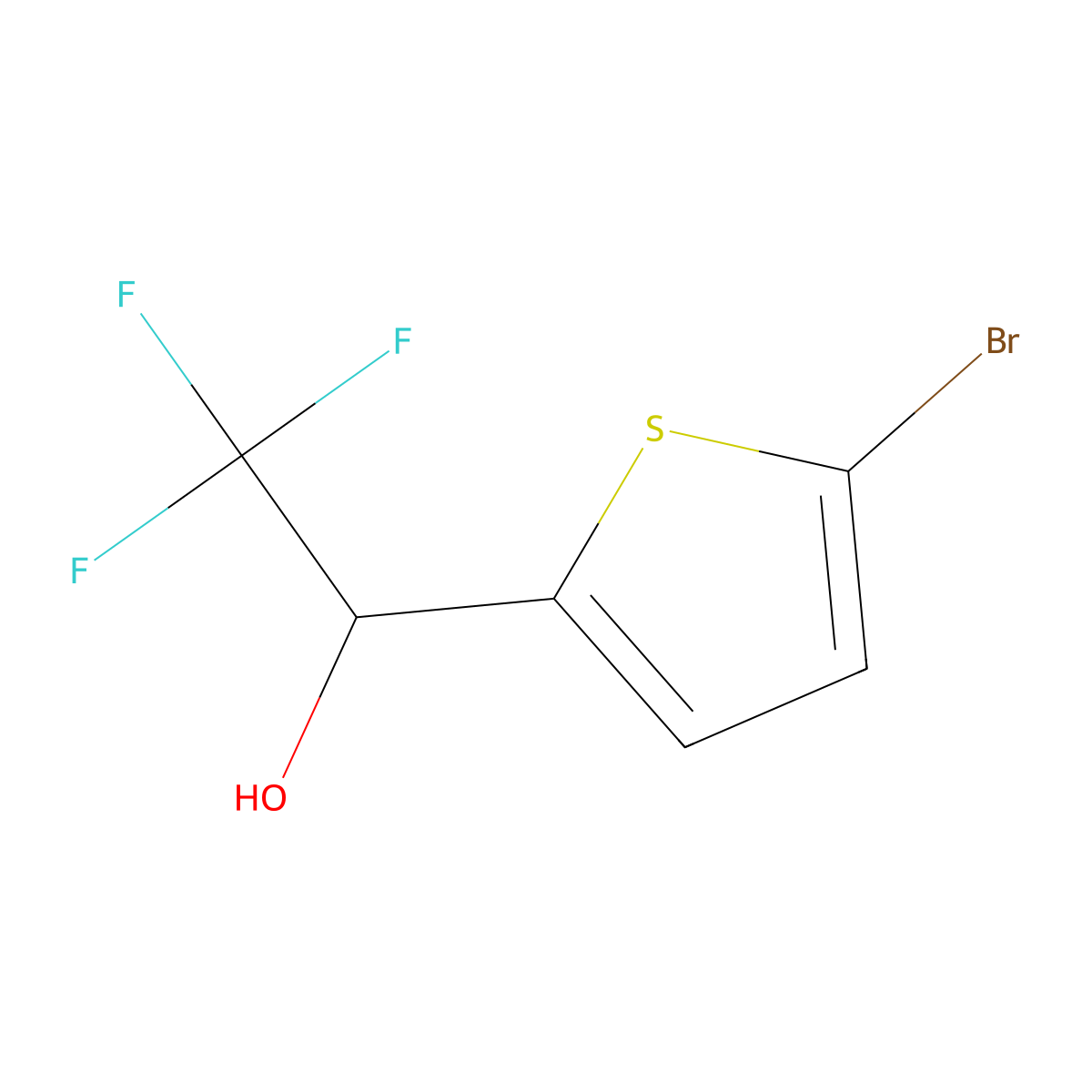 1-(5-Bromothiophen-2-yl)-2,2,2-trifluoroethanol molecular structure, CAS 35304-69-9