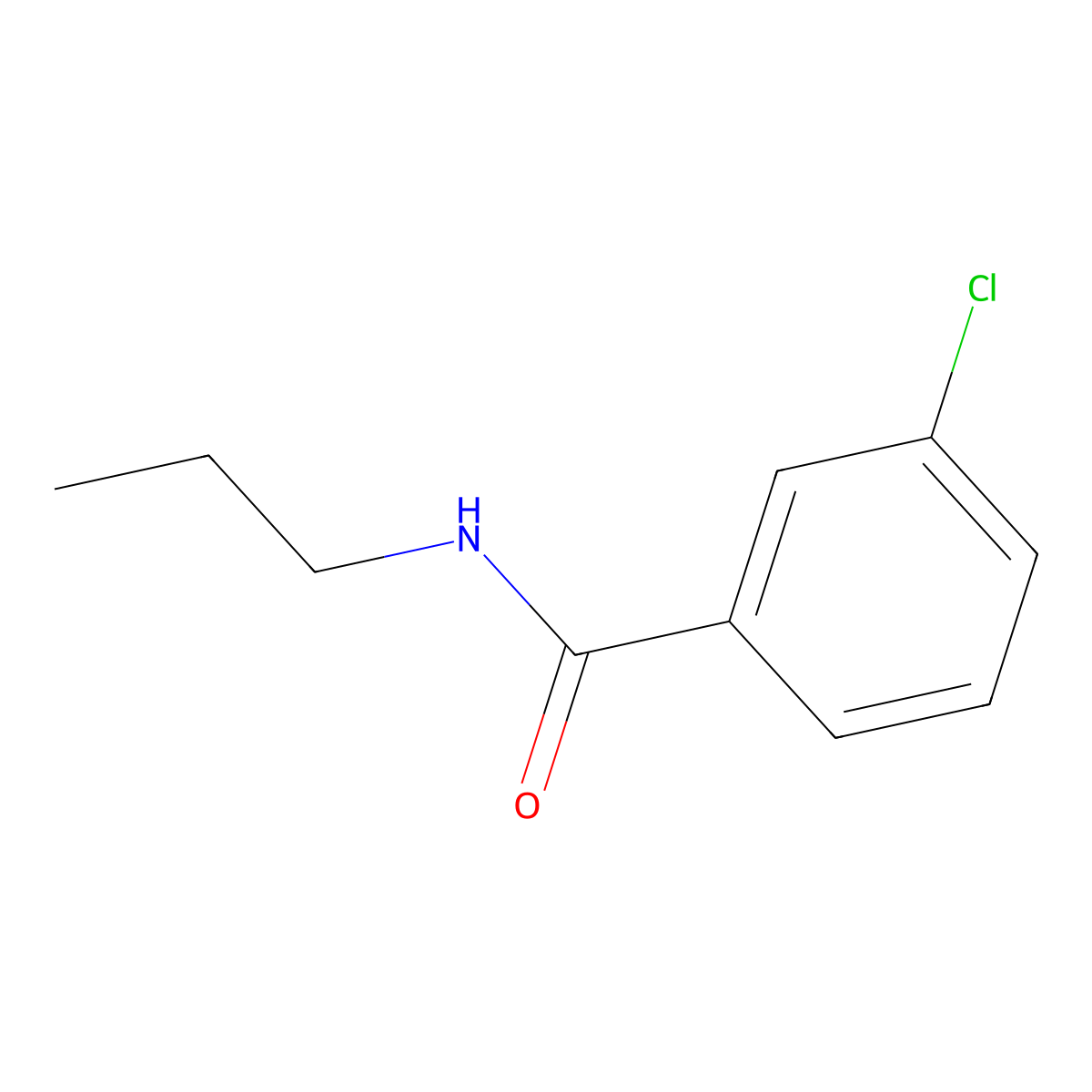 3-chloro-N-propylbenzamide molecular structure, CAS 35306-50-4