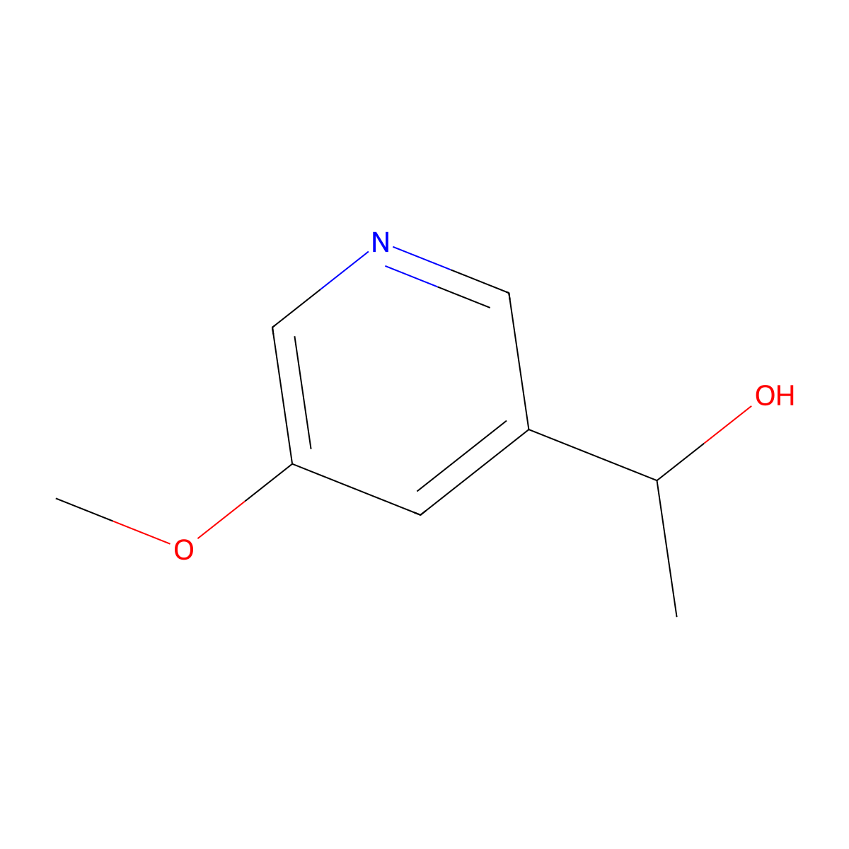 1-(5-Methoxypyridin-3-yl)ethan-1-ol molecular structure, CAS 35307-06-3