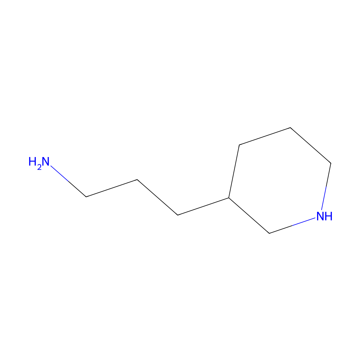 3-Piperidin-3-yl-propylamine molecular structure, CAS 35307-80-3