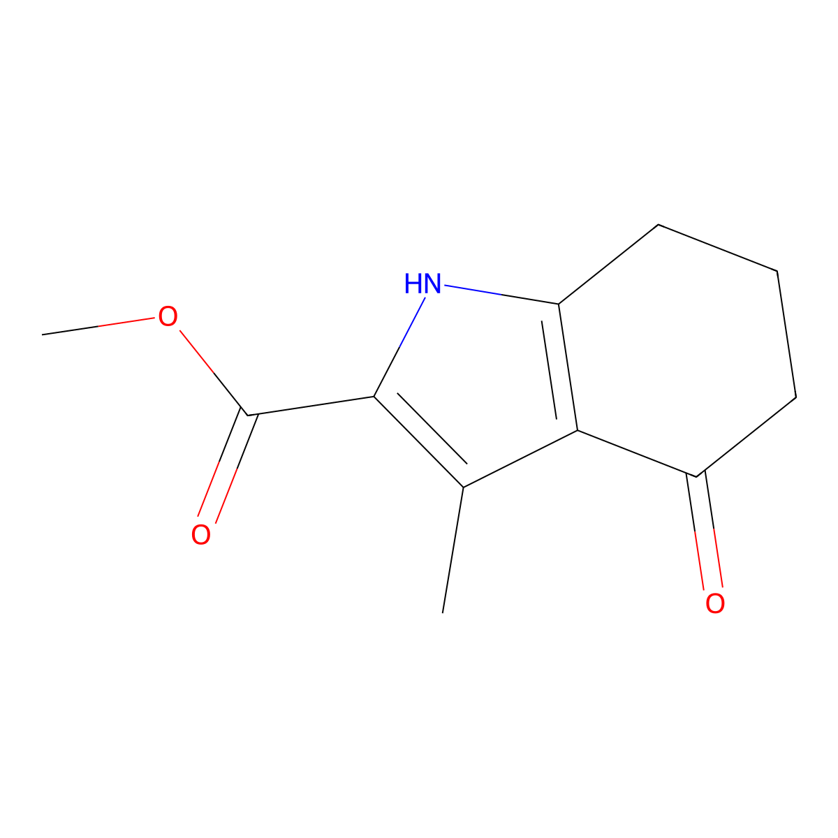 methyl 3-methyl-4-oxo-4,5,6,7-tetrahydro-1H-indole-2-carboxylate molecular structure, CAS 35308-70-4