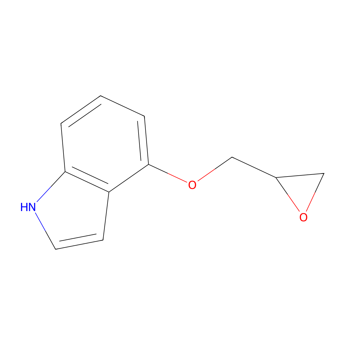 4-(oxiran-2-ylmethoxy)-1H-indole molecular structure, CAS 35308-87-3