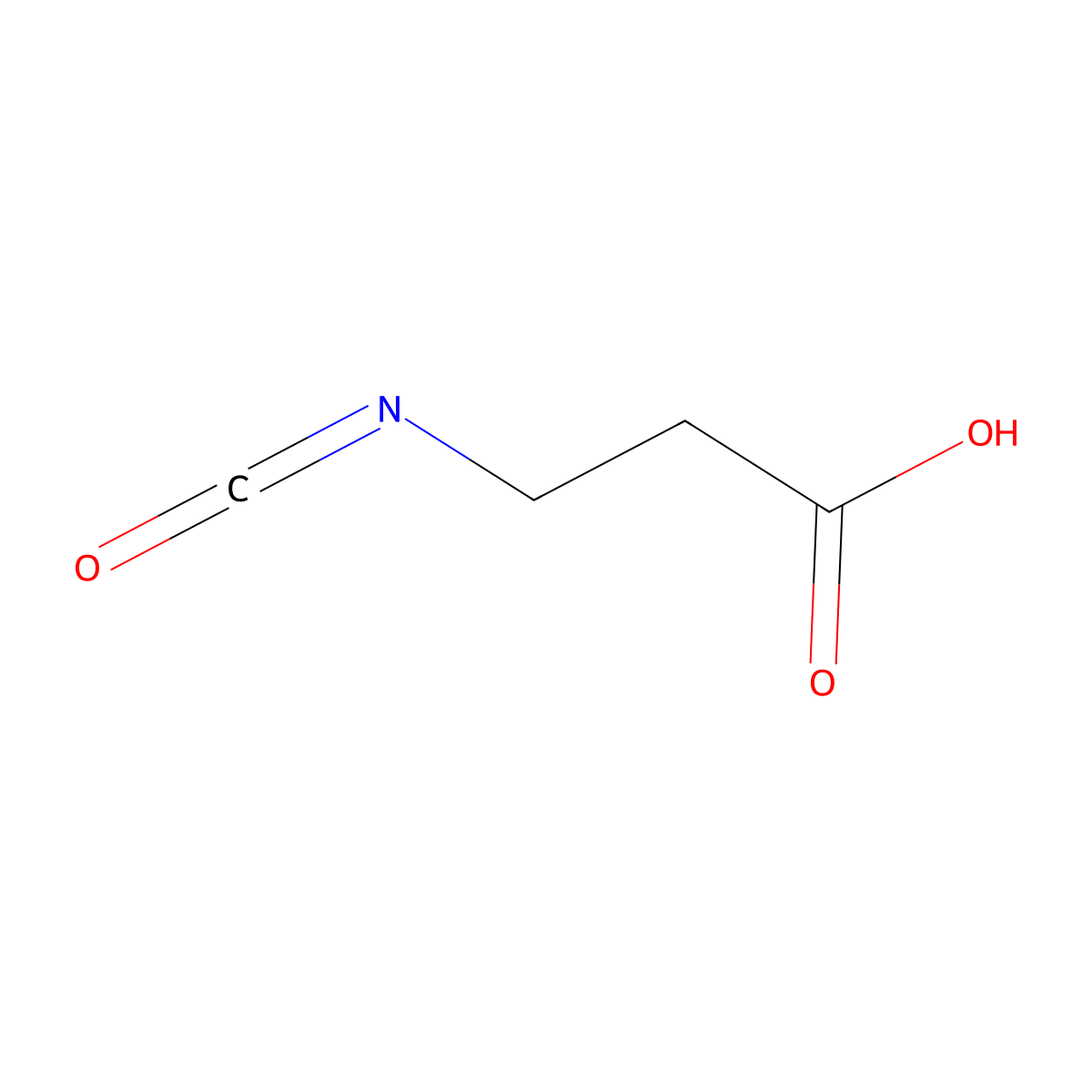 3-Isocyanatopropanoic acid molecular structure, CAS 35309-20-7