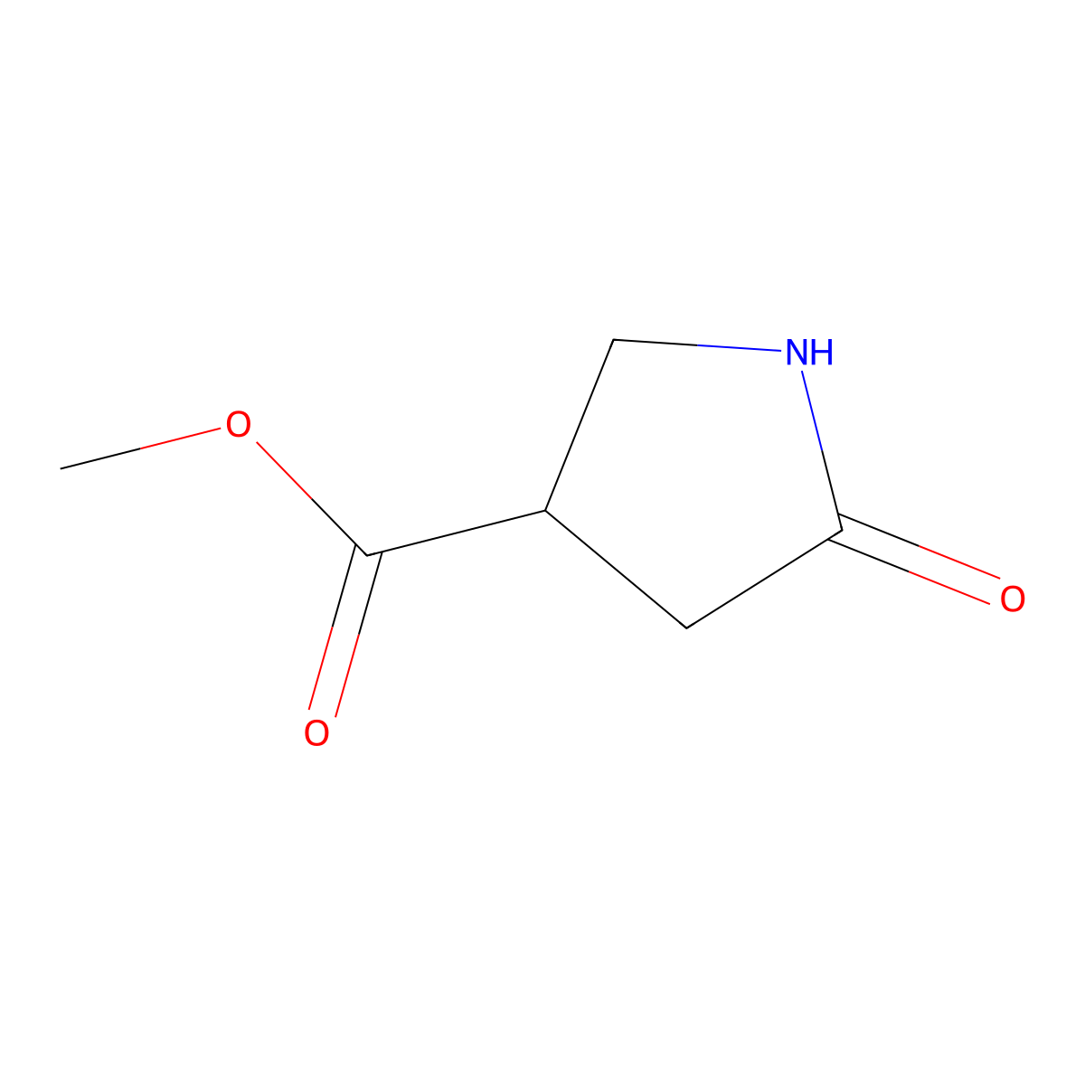 5-Oxo-pyrrolidine-3-carboxylic acid methyl ester molecular structure, CAS 35309-35-4