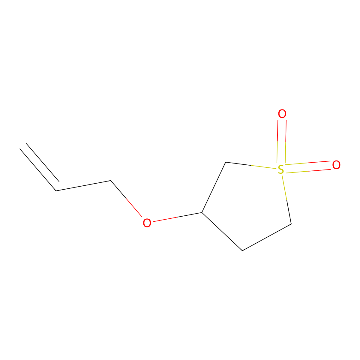 Thiophene, tetrahydro-3-(2-propenyloxy)-, 1,1-dioxide molecular structure, CAS 35309-86-5