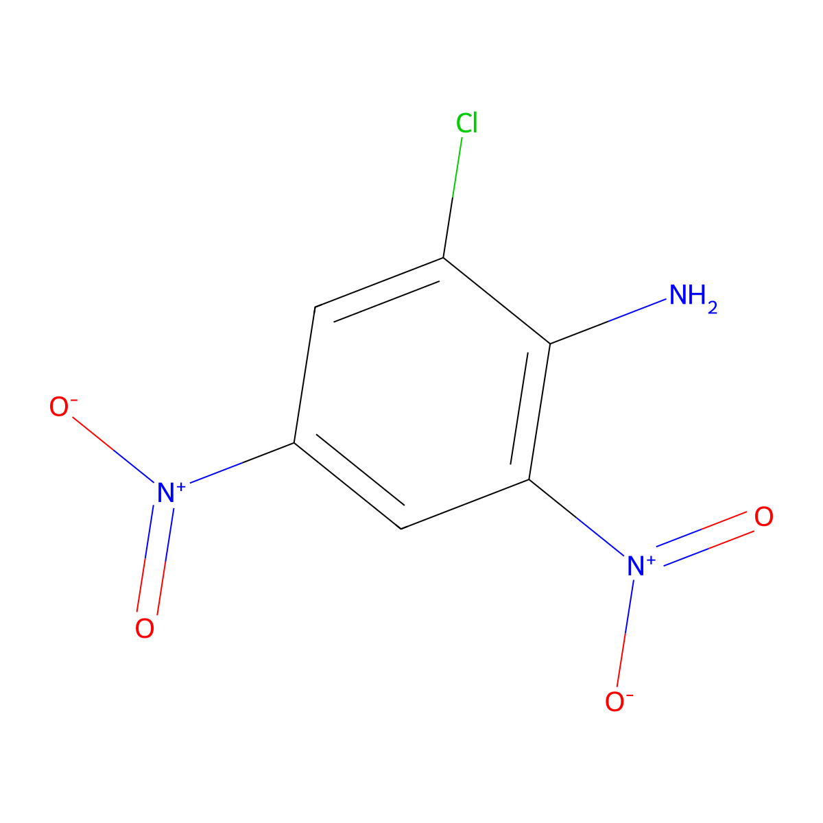 6-Chloro-2,4-dinitroaniline molecular structure, CAS 3531-19-9
