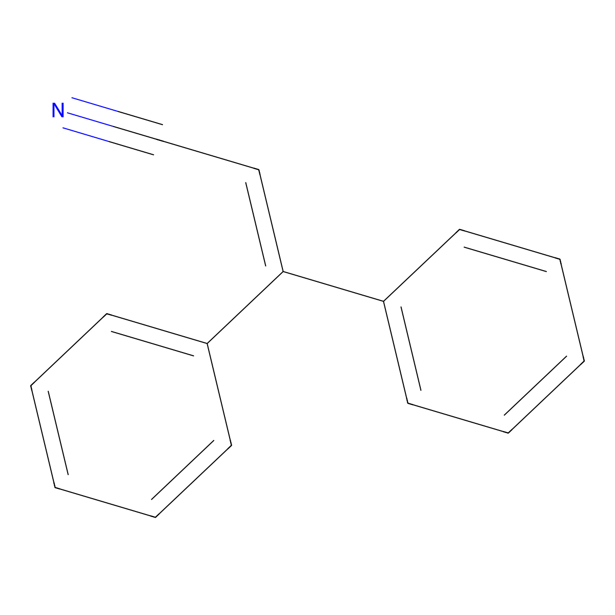 3,3-Diphenylacrylonitrile molecular structure, CAS 3531-24-6