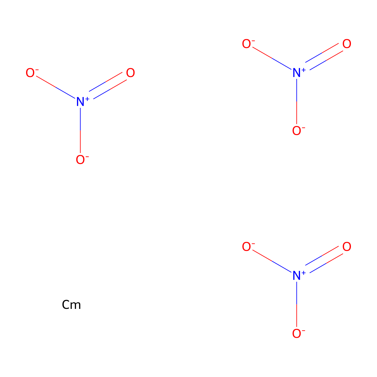 Curium trinitrate molecular structure, CAS 35311-12-7