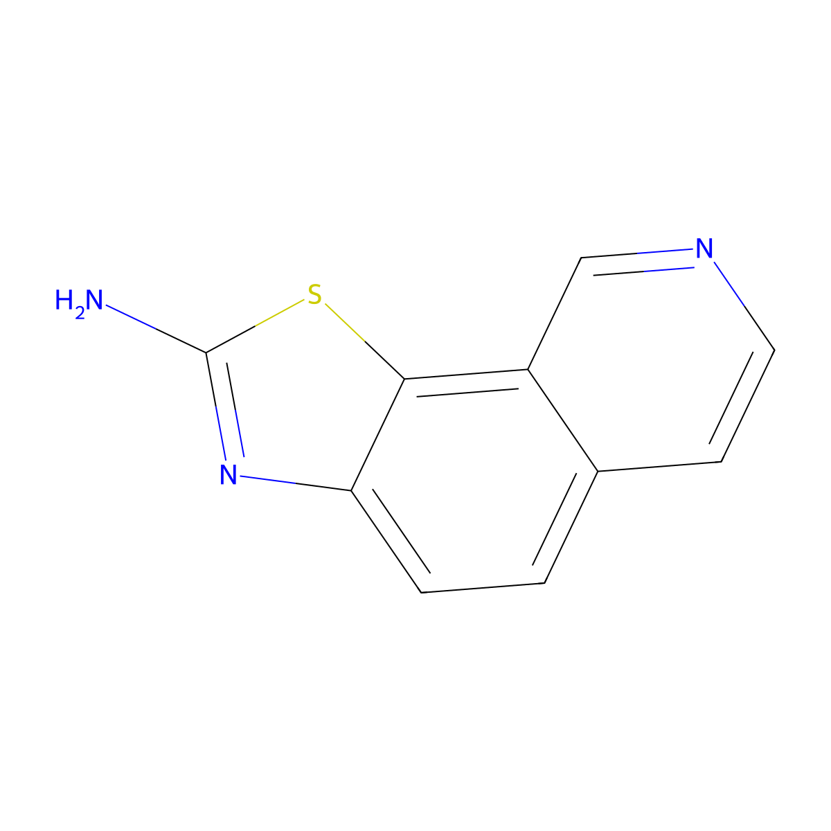 Thiazolo[4,5-h]isoquinolin-2-amine molecular structure, CAS 35317-80-7