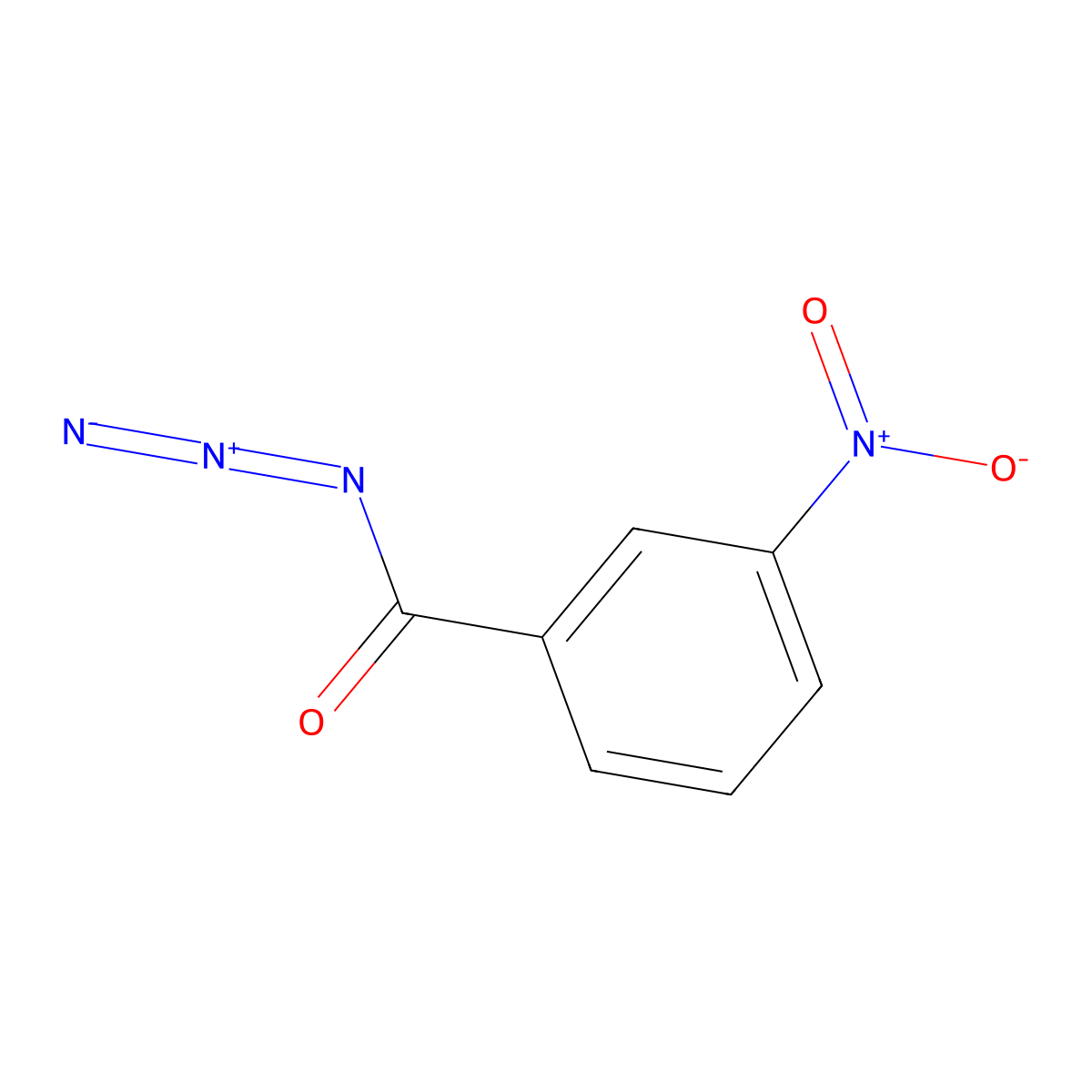 m-Nitrobenzoyl azide molecular structure, CAS 3532-31-8