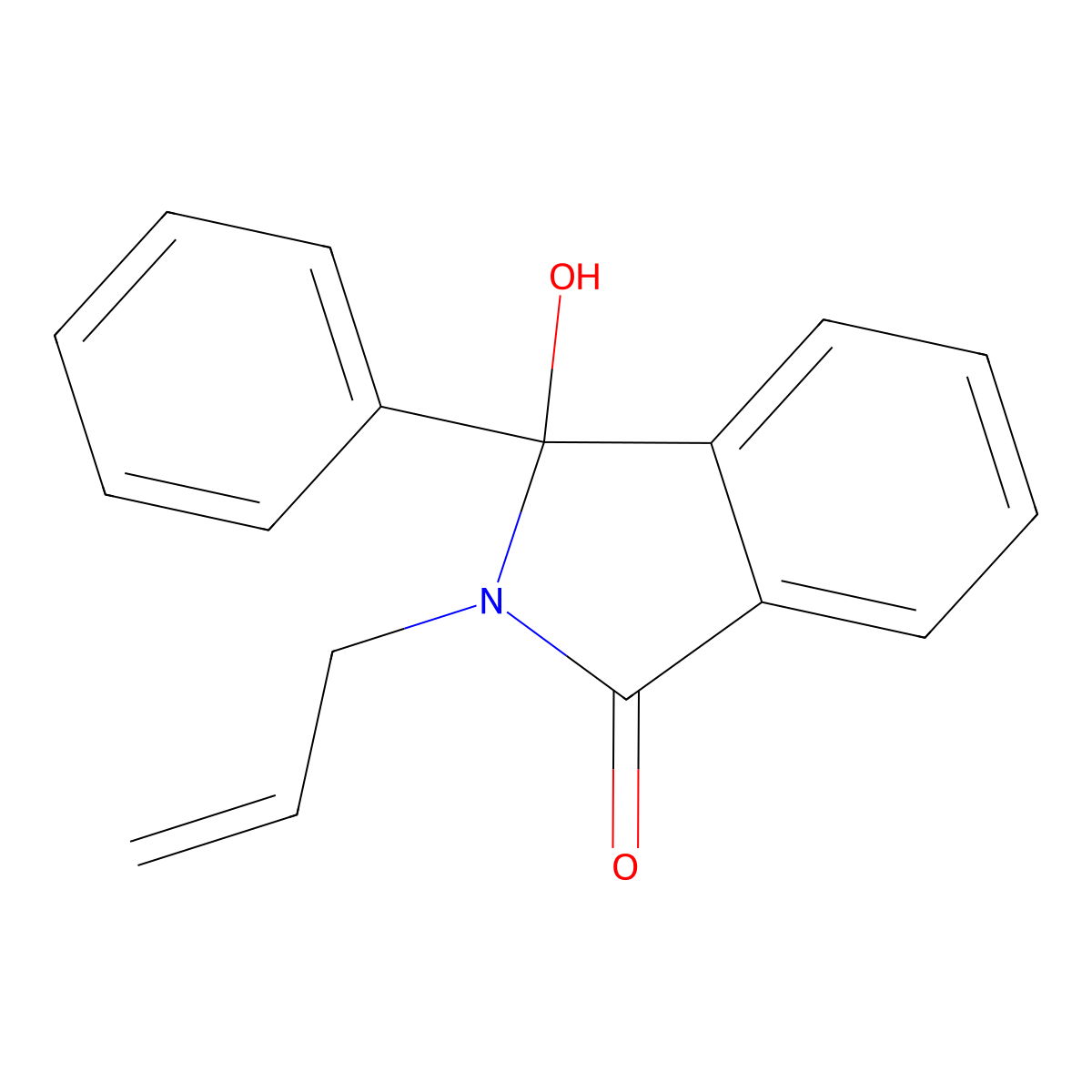 3-Hydroxy-3-phenyl-2-(prop-2-en-1-yl)-2,3-dihydro-1h-isoindol-1-one molecular structure, CAS 3532-75-0