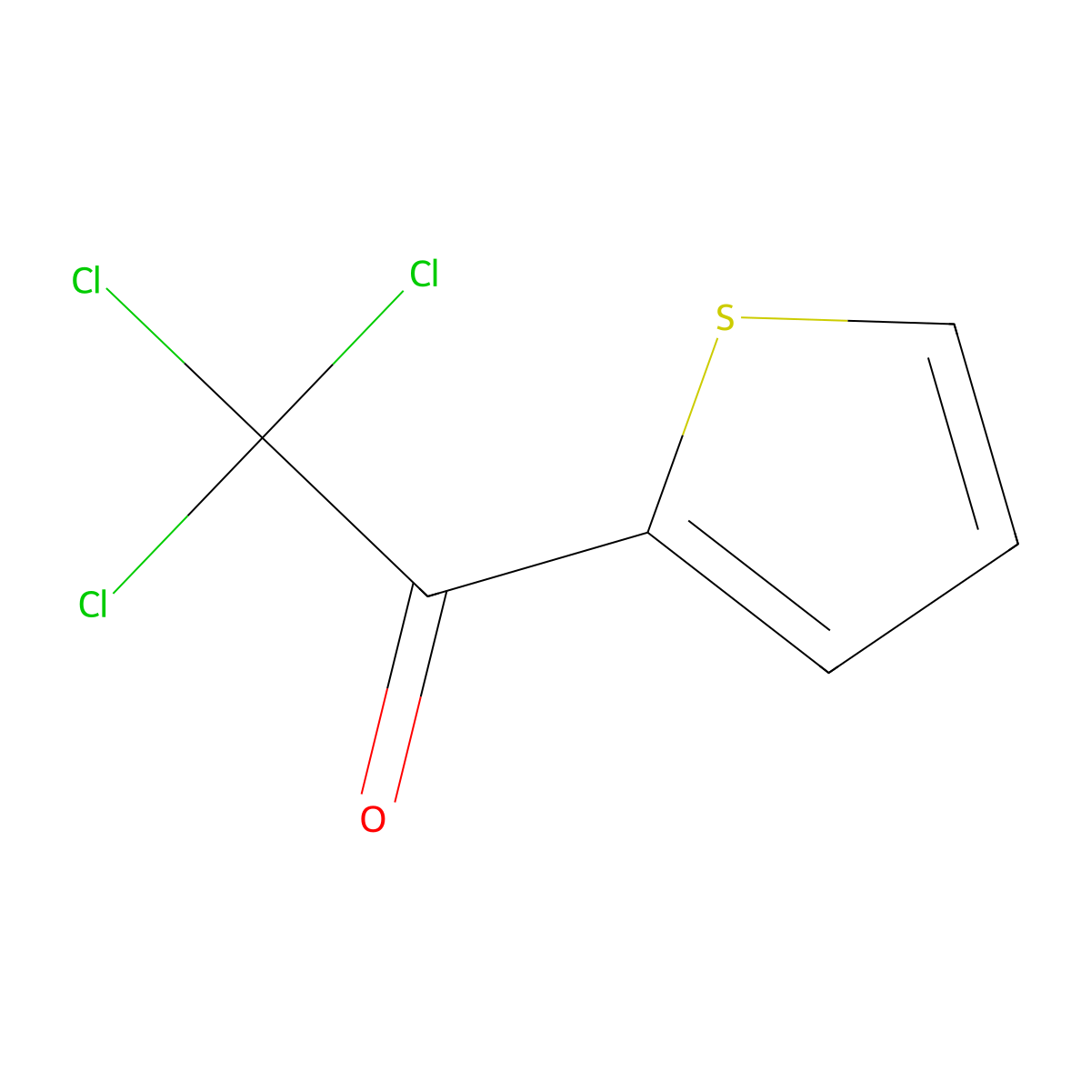 2,2,2-Trichloro-1-(2-thienyl)ethanone molecular structure, CAS 35320-25-3