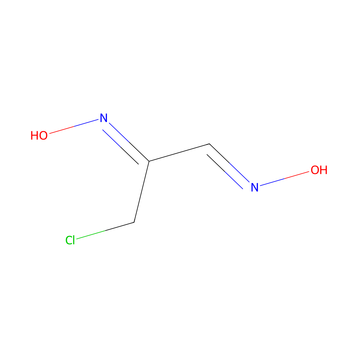 N-[1-chloro-3-(hydroxyimino)propan-2-ylidene]hydroxylamine molecular structure, CAS 35321-55-2