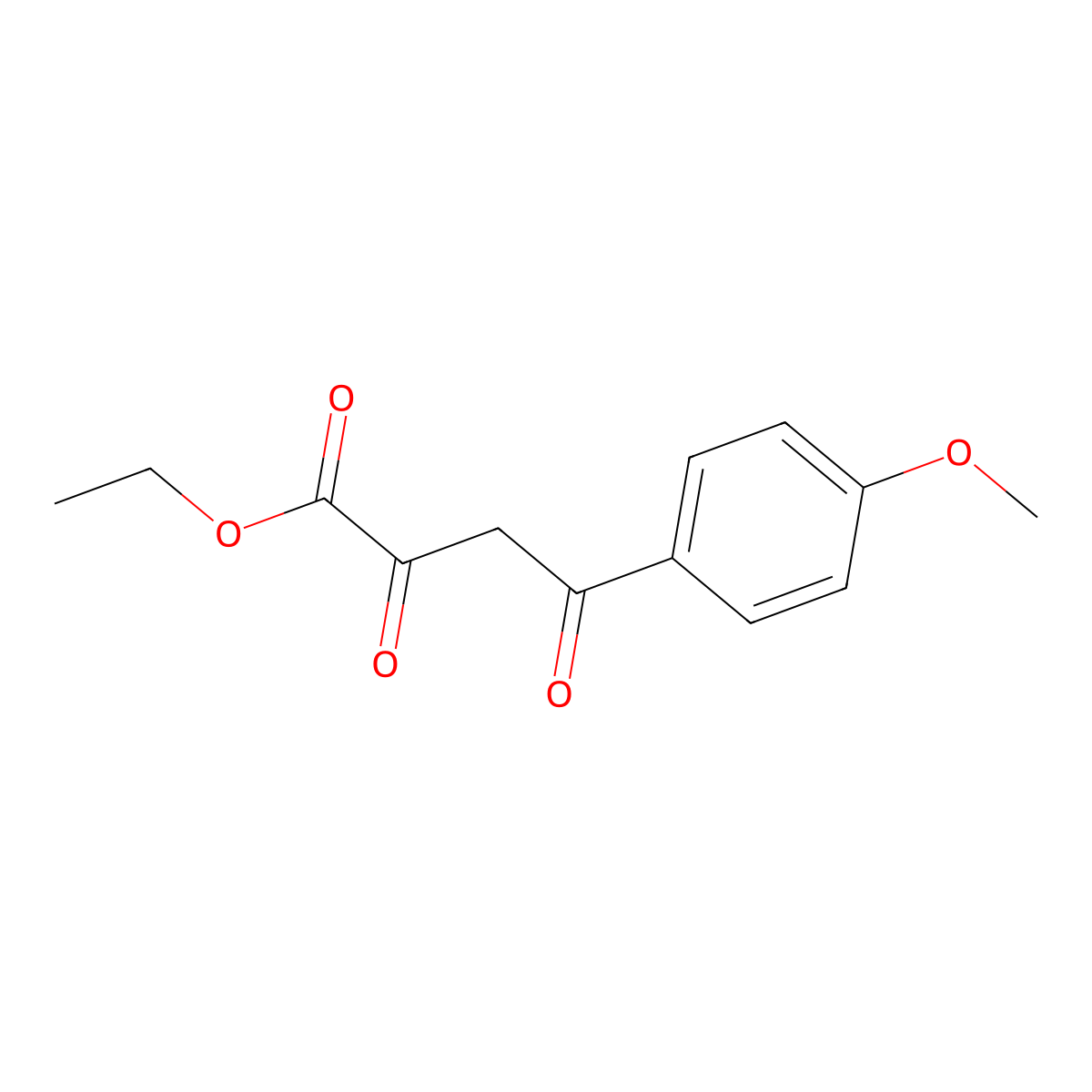 Ethyl 4-(4-methoxyphenyl)-2,4-dioxobutanoate molecular structure, CAS 35322-20-4