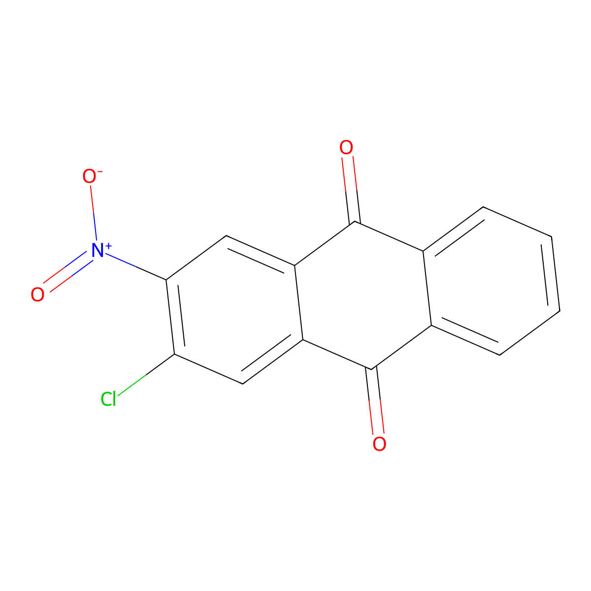 2-Chloro-3-nitroanthracene-9,10-dione molecular structure, CAS 35322-95-3