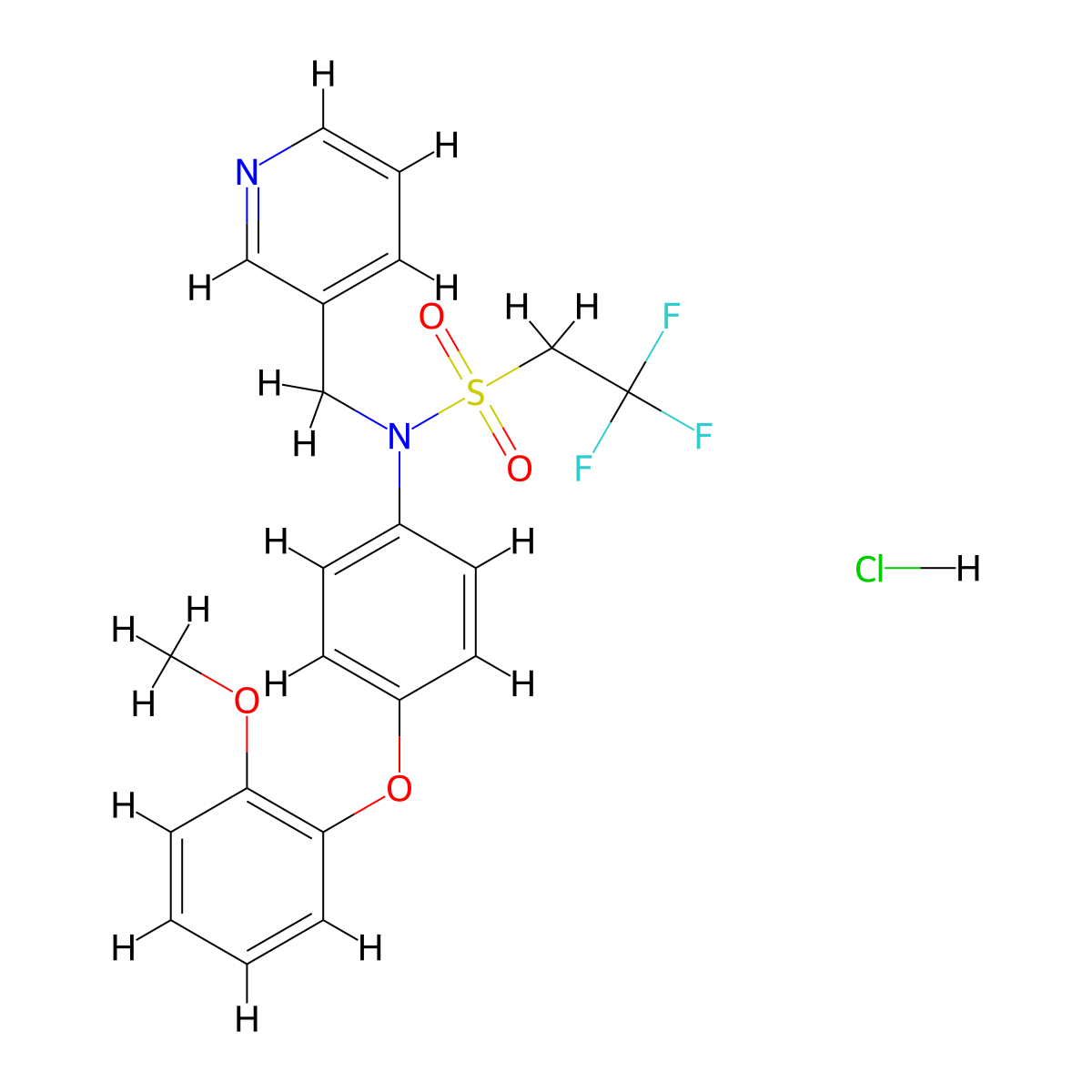 LY-487379 hydrochloride molecular structure, CAS 353229-59-1