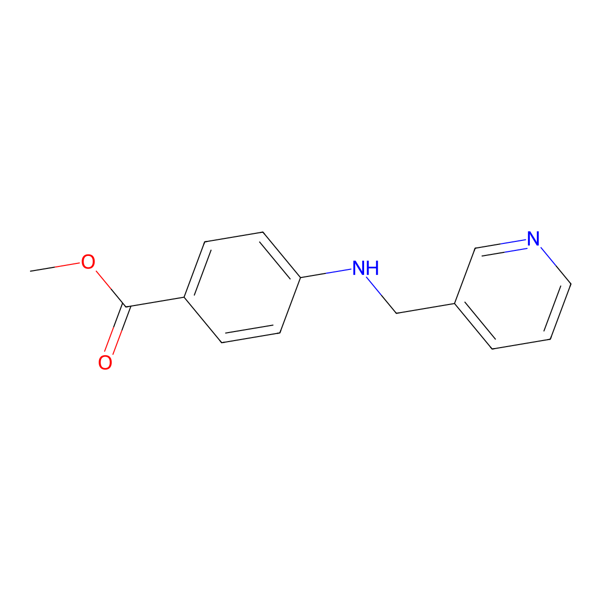 Methyl 4-((pyridin-3-ylmethyl)amino)benzoate molecular structure, CAS 353235-71-9