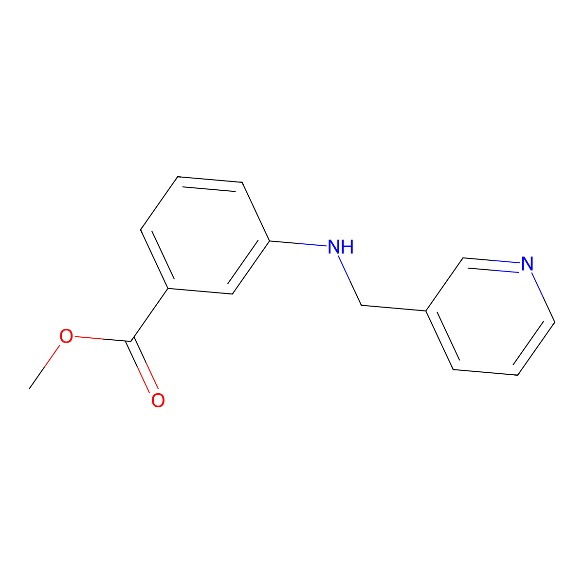 Methyl 3-((pyridin-3-ylmethyl)amino)benzoate molecular structure, CAS 353235-72-0