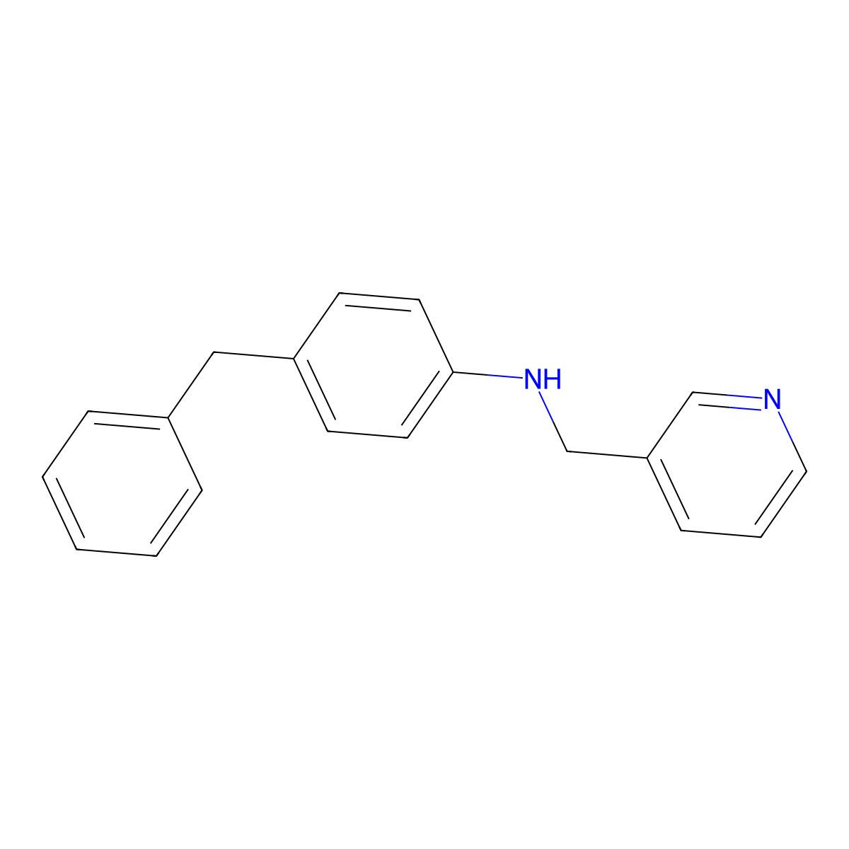 N-(4-benzylphenyl)pyrid-3-ylmethylamine molecular structure, CAS 353235-73-1