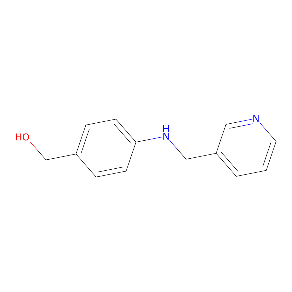 4-[(3-Pyridinylmethyl)amino]benzenemethanol molecular structure, CAS 353235-74-2