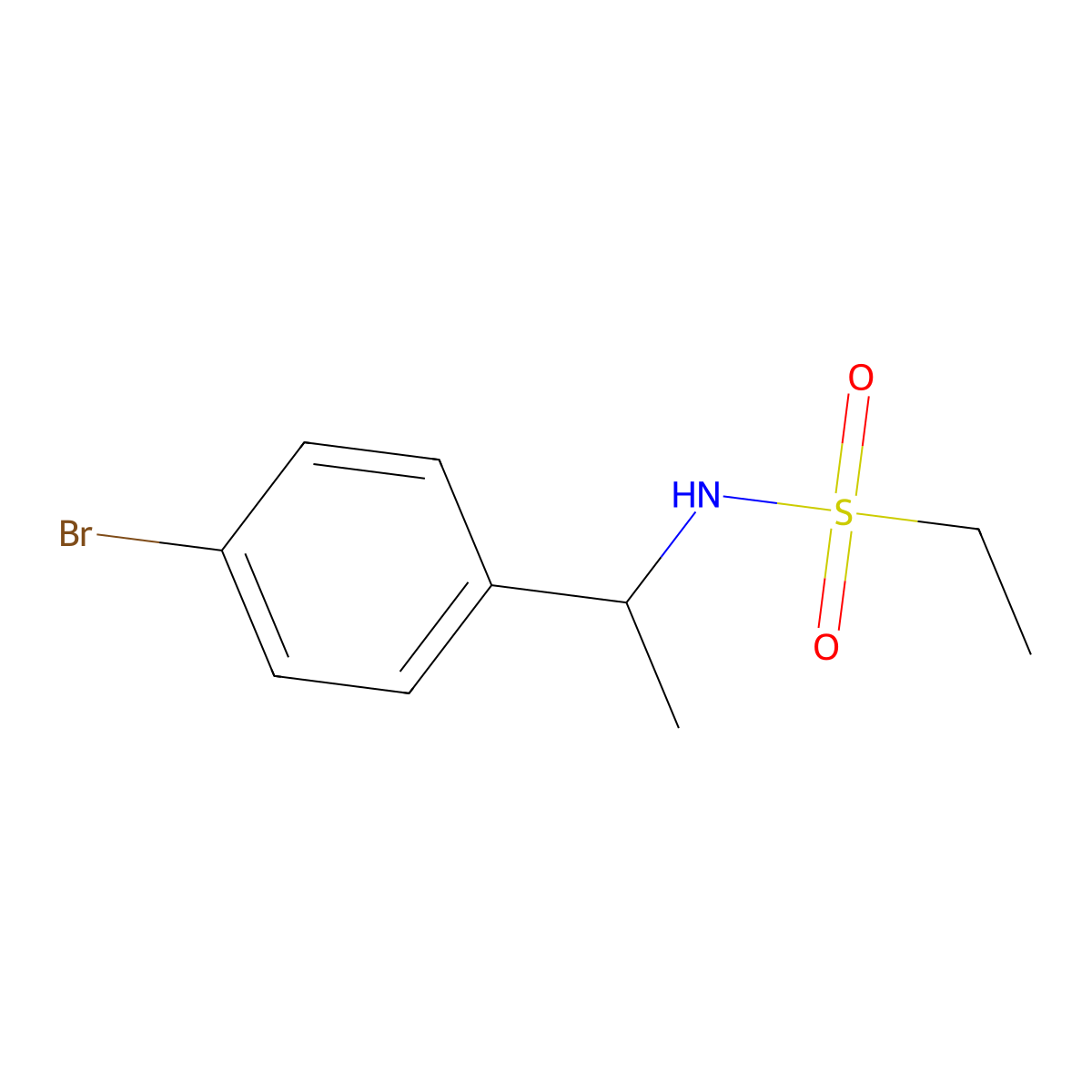 N-[1-(4-bromophenyl)ethyl]ethanesulfonamide molecular structure, CAS 353235-90-2