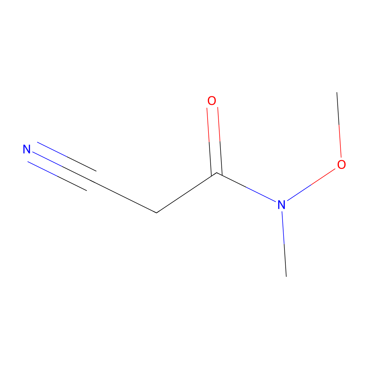 2-Cyano-N-methoxy-N-methylacetamide molecular structure, CAS 353237-65-7