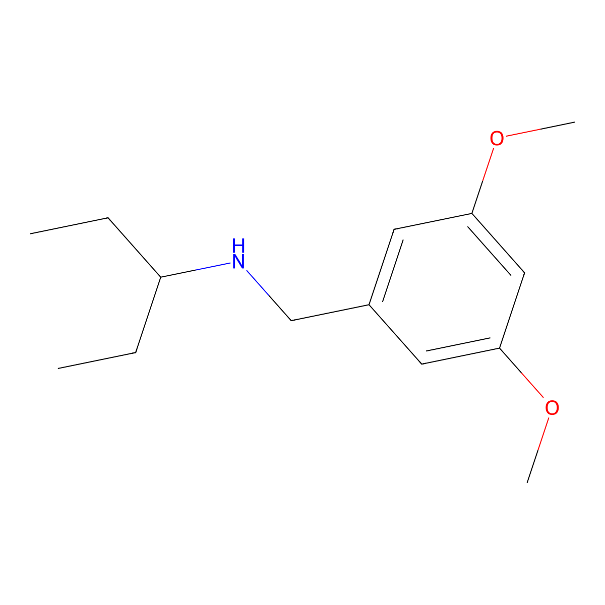 N-(3,5-dimethoxybenzyl)pentan-3-amine molecular structure, CAS 353245-21-3