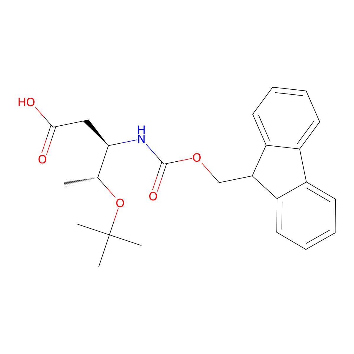 Fmoc-O-tert-butyl-L-beta-homothreonine molecular structure, CAS 353245-99-5