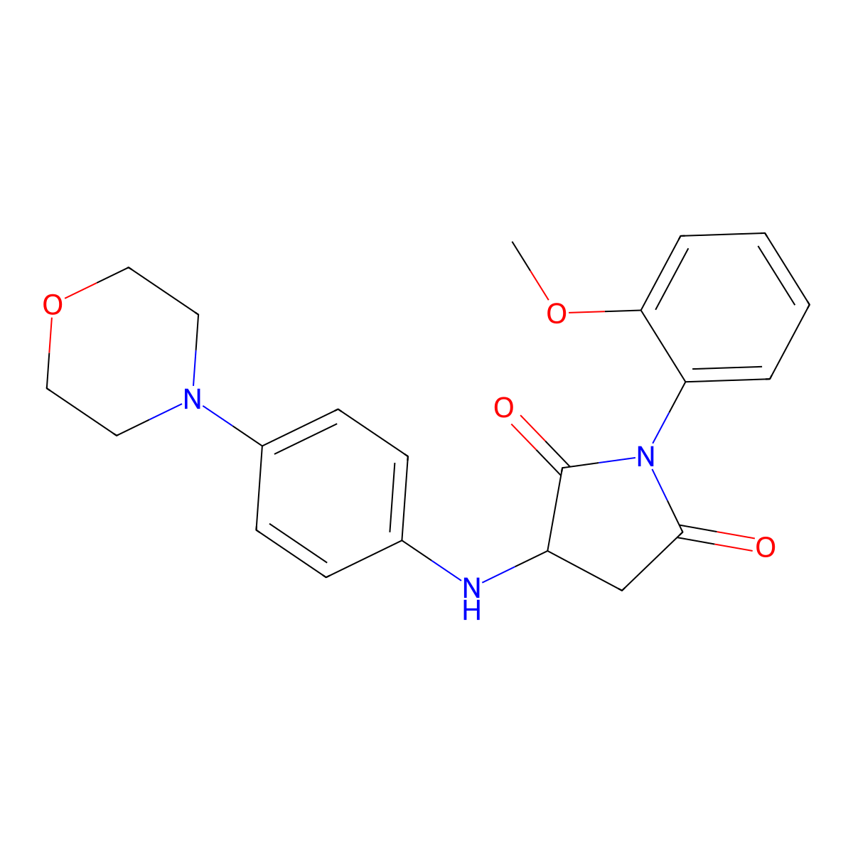 1-(2-Methoxyphenyl)-3-{[4-(morpholin-4-yl)phenyl]amino}pyrrolidine-2,5-dione molecular structure, CAS 353247-08-2