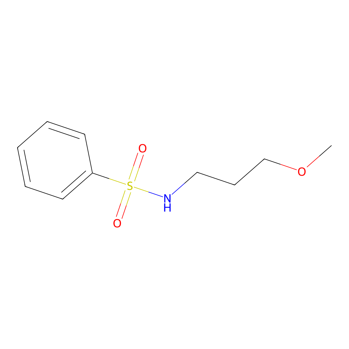 N-(3-methoxypropyl)benzenesulfonamide molecular structure, CAS 35325-01-0
