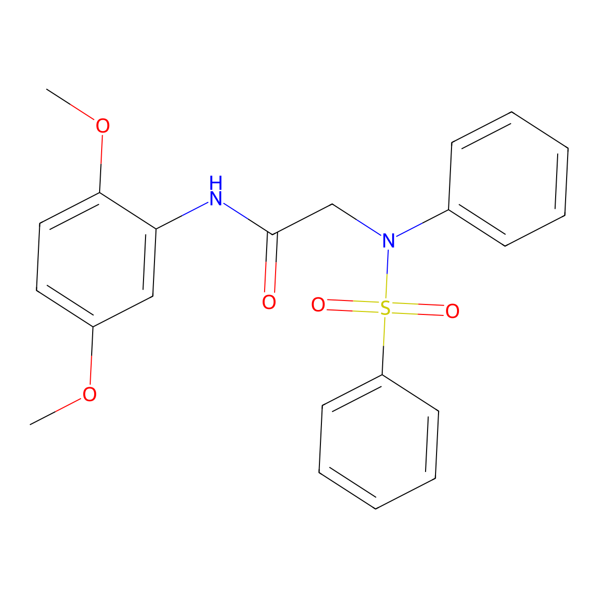 2-[N-(benzenesulfonyl)anilino]-N-(2,5-dimethoxyphenyl)acetamide molecular structure, CAS 353252-84-3