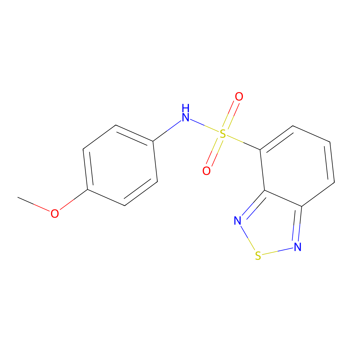 N-(4-methoxyphenyl)-2,1,3-benzothiadiazole-4-sulfonamide molecular structure, CAS 353252-86-5
