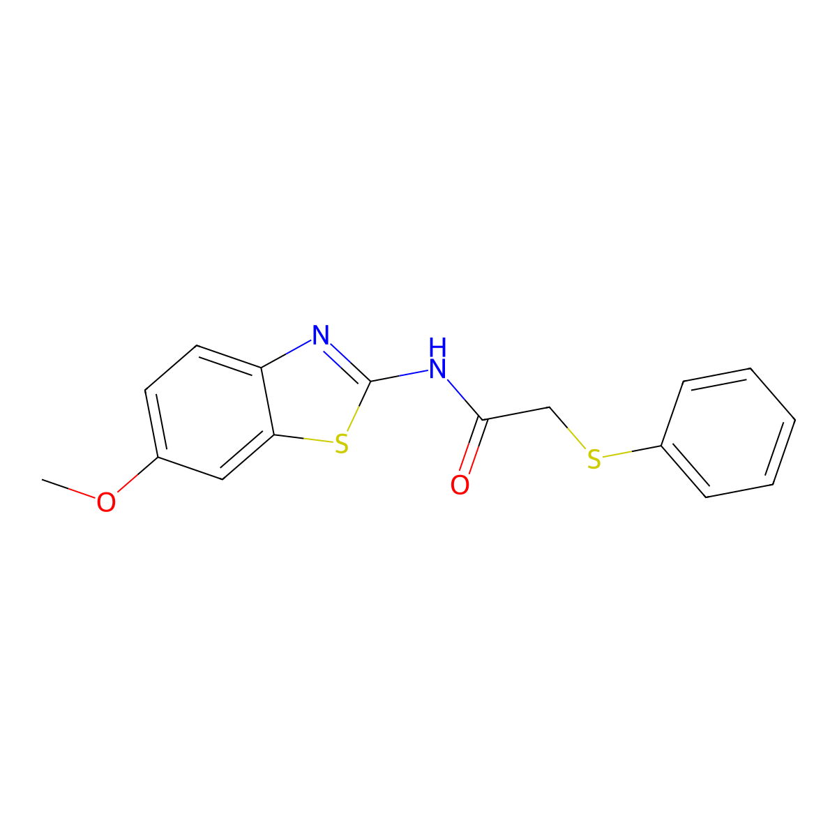 N-(6-methoxy-1,3-benzothiazol-2-yl)-2-(phenylsulfanyl)acetamide molecular structure, CAS 353253-41-5