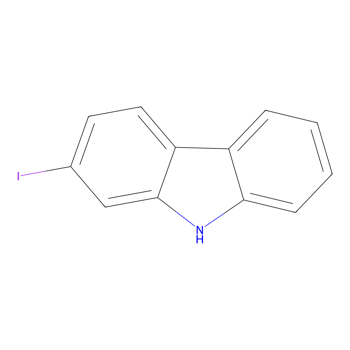 2-Iodo-9H-carbazole molecular structure, CAS 353254-12-3