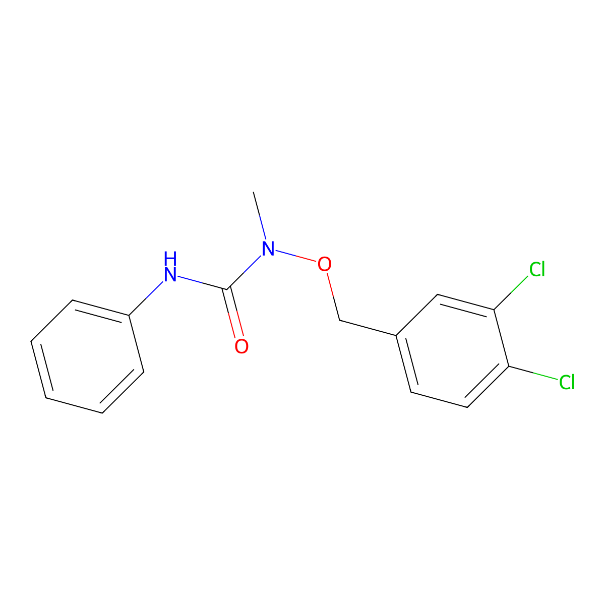 1-(3,4-Dichlorobenzyloxy)-1-methyl-3-phenylurea molecular structure, CAS 353254-80-5