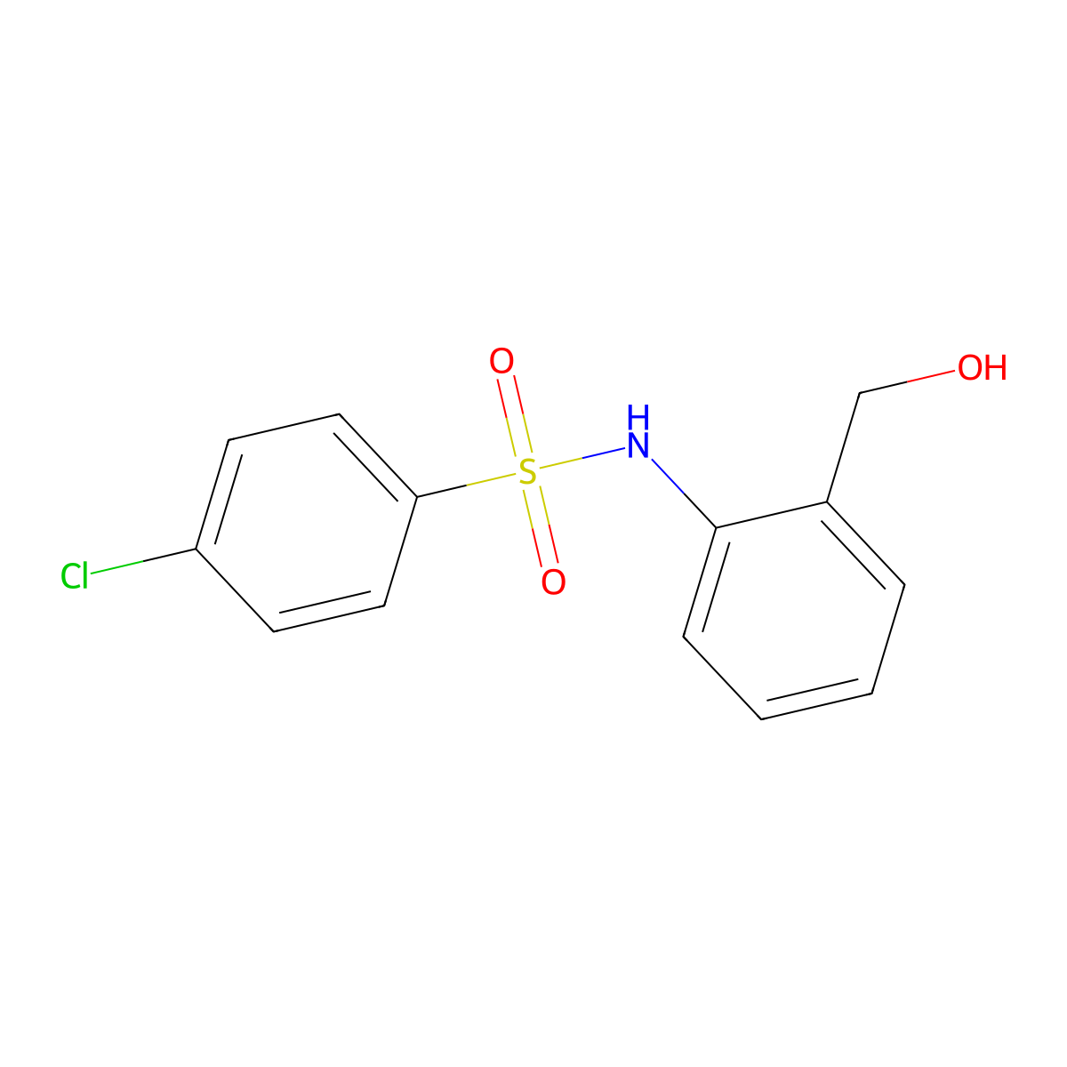 4-chloro-N-[2-(hydroxymethyl)phenyl]benzenesulfonamide molecular structure, CAS 353254-99-6