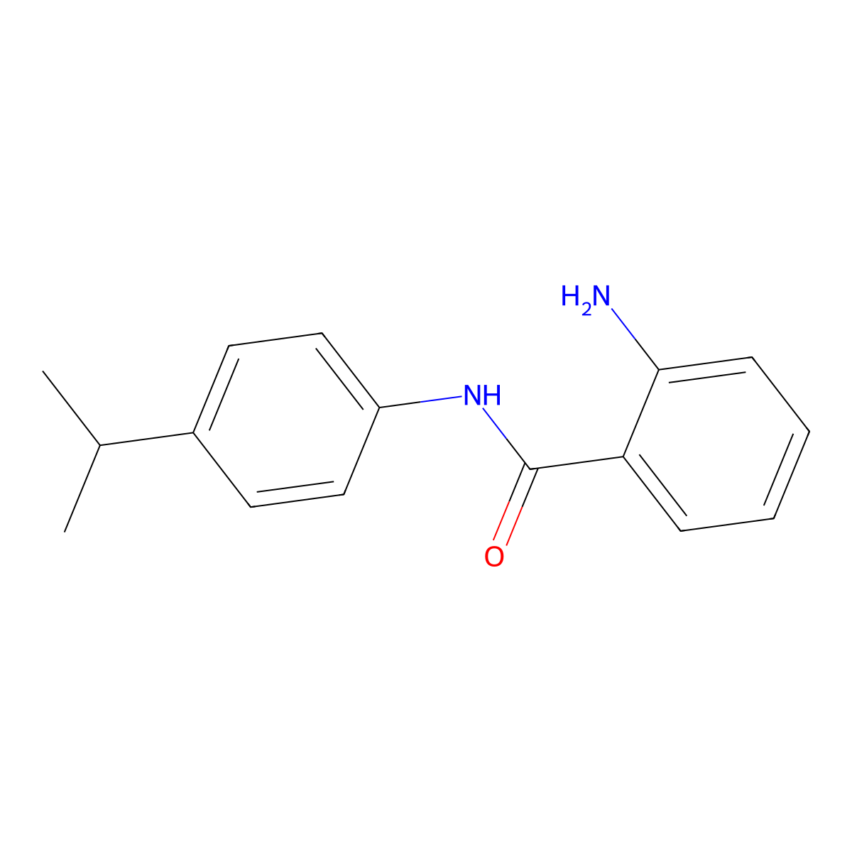 2-amino-N-(4-isopropylphenyl)benzamide molecular structure, CAS 353255-15-9