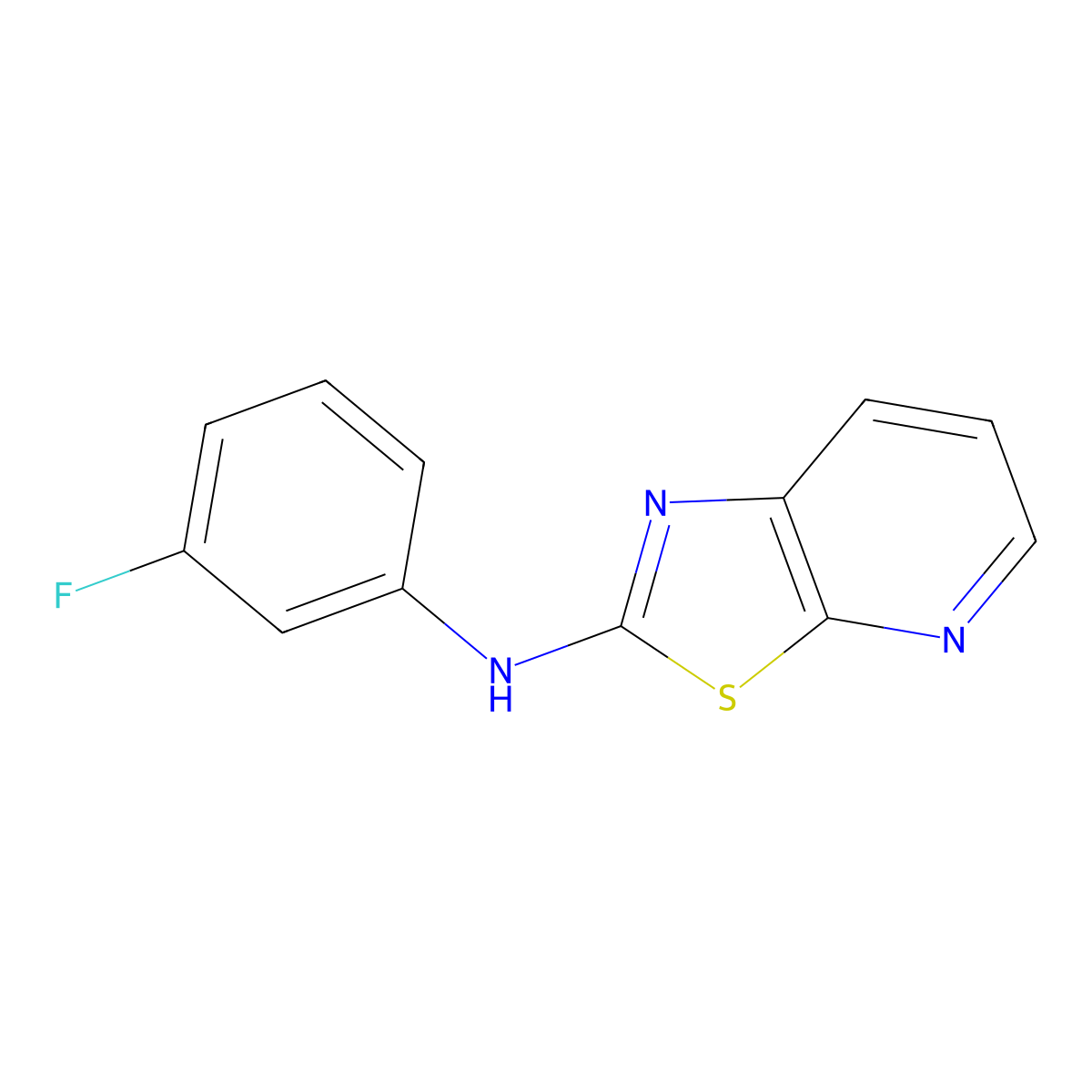N-(3-fluorophenyl)[1,3]thiazolo[5,4-b]pyridin-2-amine molecular structure, CAS 353255-64-8
