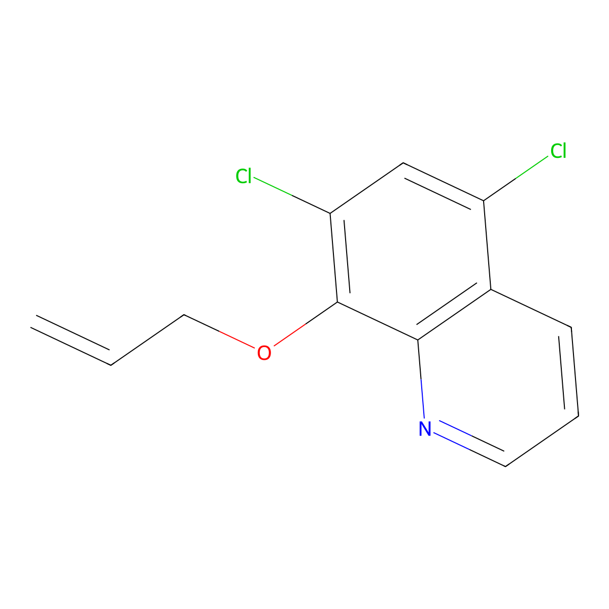 5,7-Dichloro-8-prop-2-enoxyquinoline molecular structure, CAS 353256-91-4