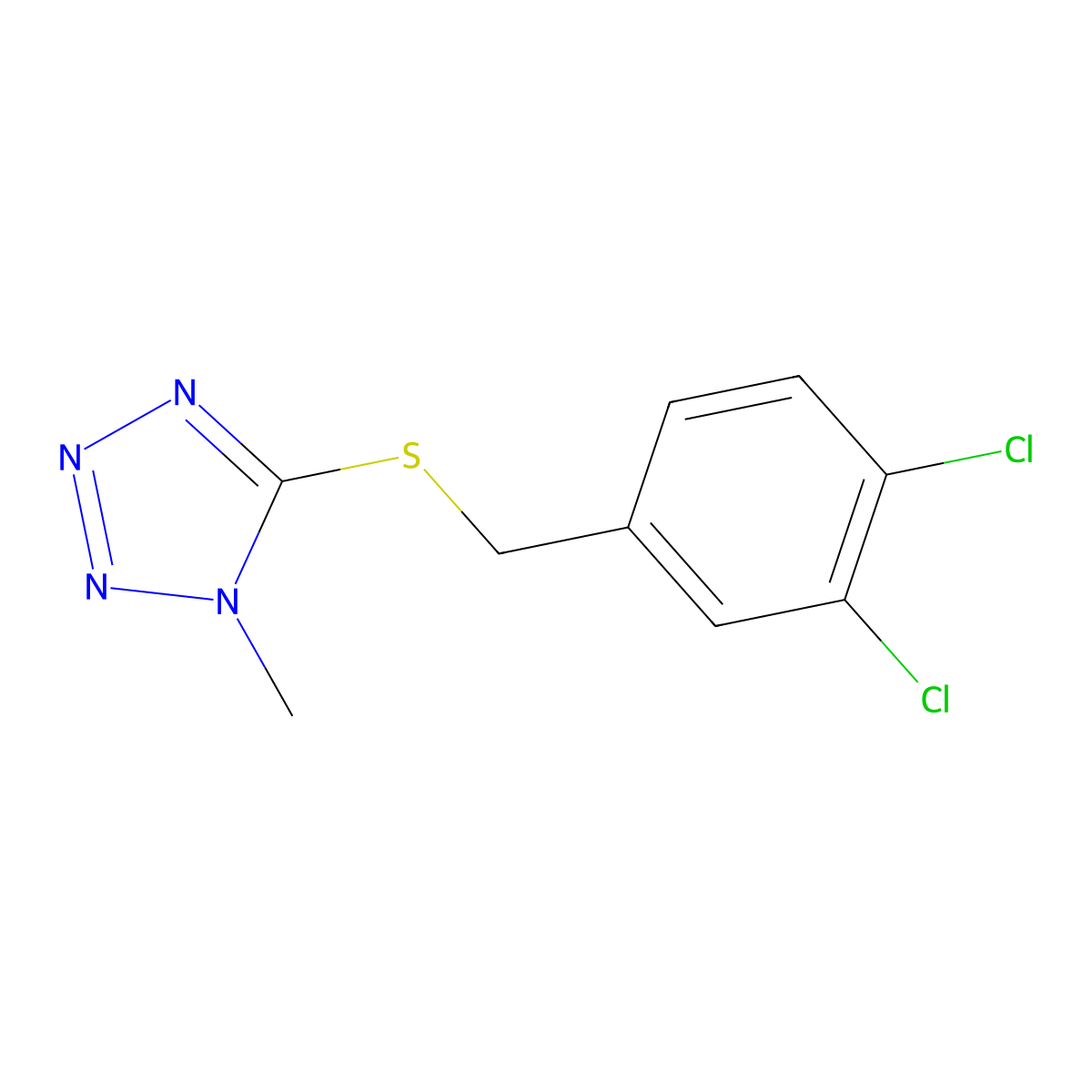 5-[(3,4-Dichlorophenyl)methylsulfanyl]-1-methyltetrazole molecular structure, CAS 353257-11-1