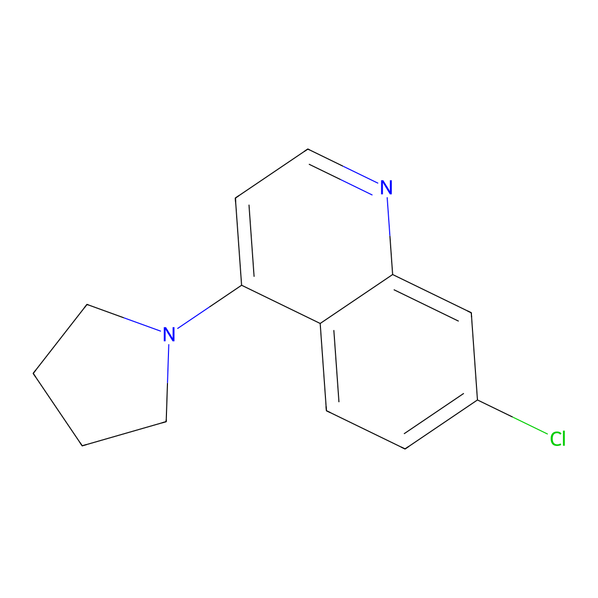 7-Chloro-4-(1-pyrrolidinyl)quinoline molecular structure, CAS 353257-12-2