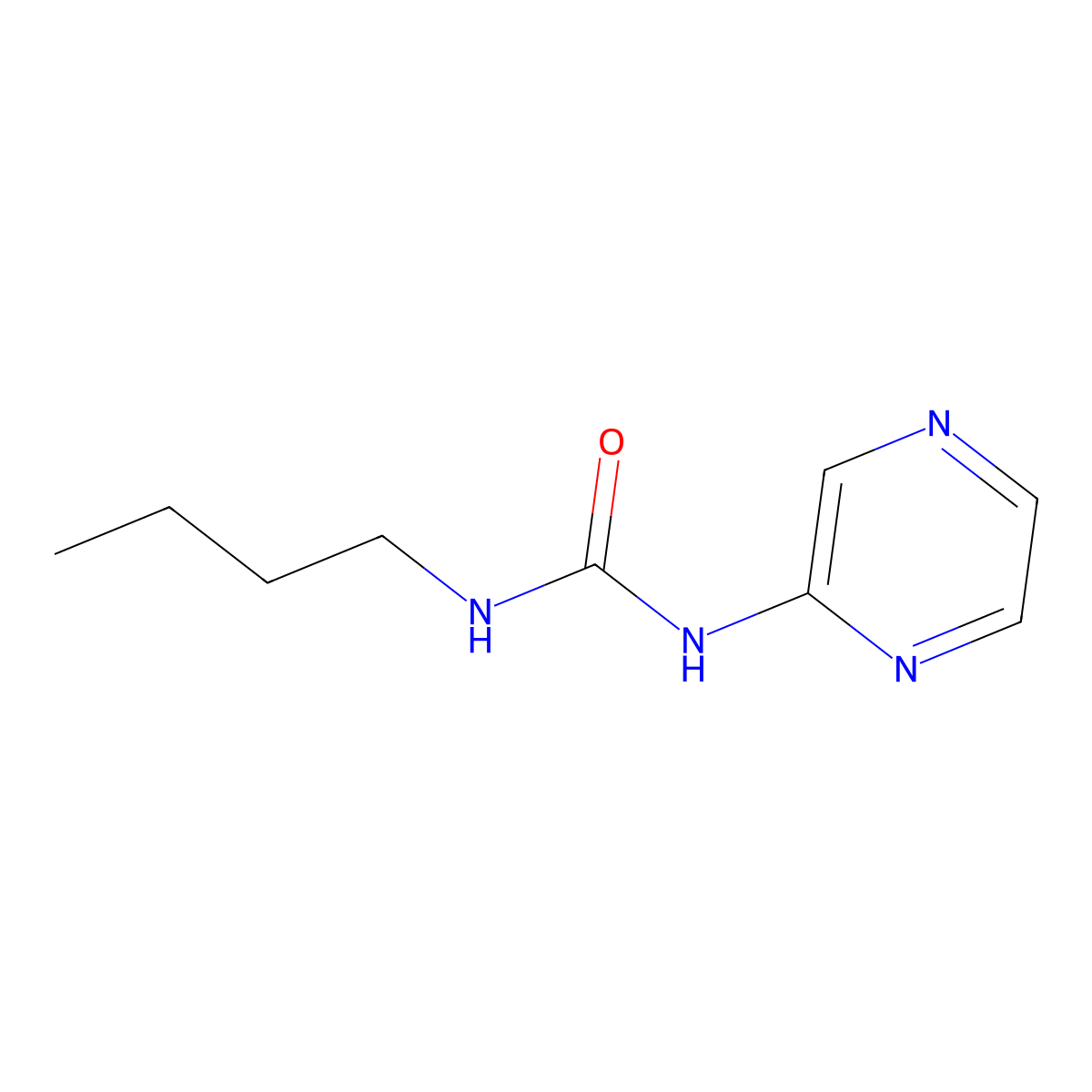 2-(3-Butylureido)pyrazine molecular structure, CAS 353257-41-7